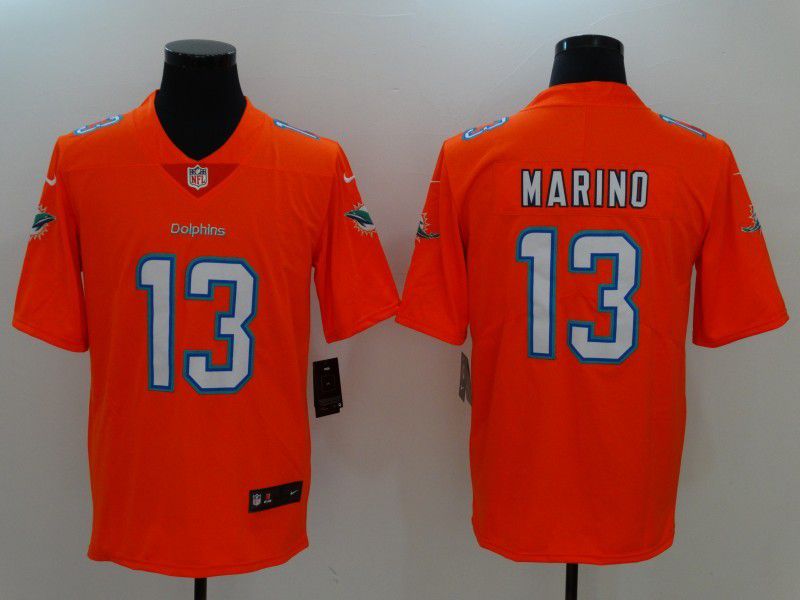 Men Miami Dolphins #13 Marino Orange Nike Vapor Untouchable Limited NFL Jerseys